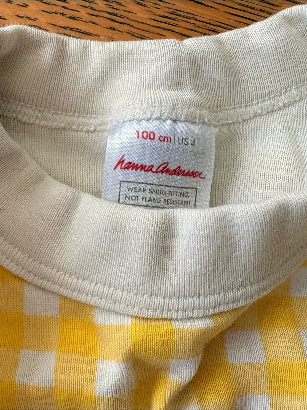 Hanna Andersson Yellow and White Gingham Short Pajama Set